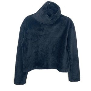 Reformation Wyoming Fleece Turtleneck Sweater Black Pullover Cozy Warm Medium